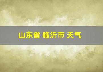 山东省 临沂市 天气